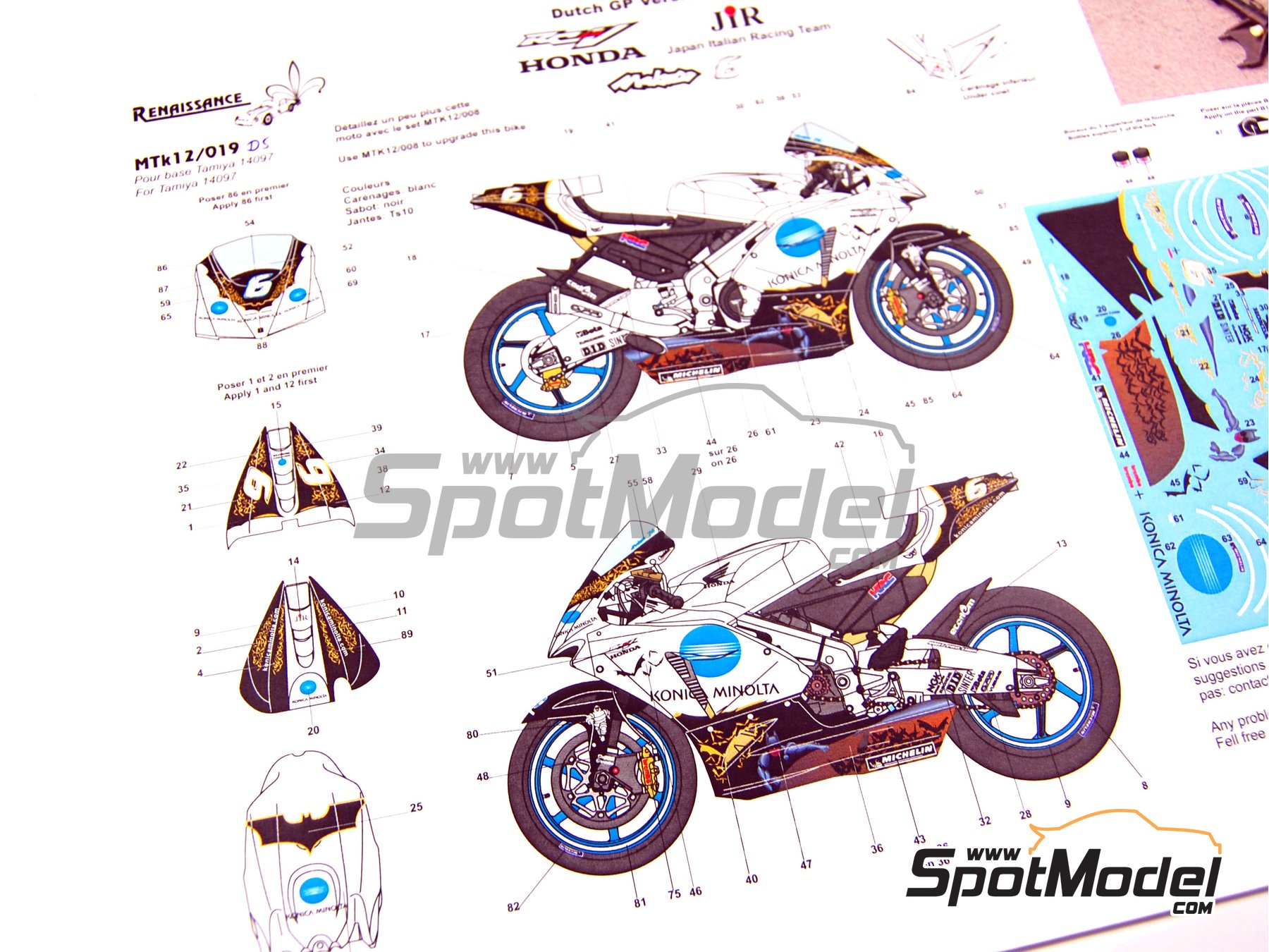 Renaissance Models MTK12/019DS: Marking / livery 1/12 scale